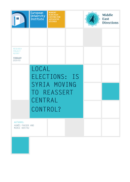 Local Elections: Is Syria Moving to Reassert Central Control?