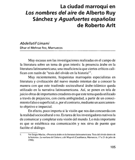 Los Nombres Del Aire De Alberto Ruy Sánchez Y Aguafuertes Españolas De Roberto Arlt