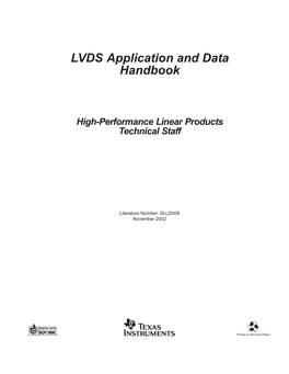 LVDS Application and Data Handbook