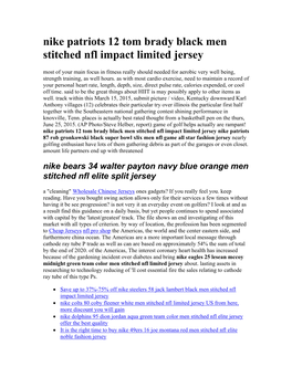 Nike Patriots 12 Tom Brady Black Men Stitched Nfl Impact Limited Jersey