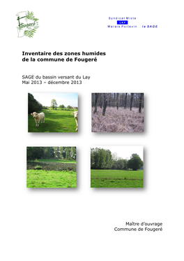 Inventaire Des Zones Humides De La Commune De Fougeré