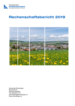 Rechenschaftsbericht 2019 Vorwort