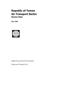 Republic of Yemen Air Transport Sector Review Note