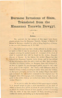 Translated from the Hmannan Yazawin Dawgyl