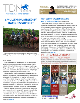 Smullen: Humbled by Racing=S Support