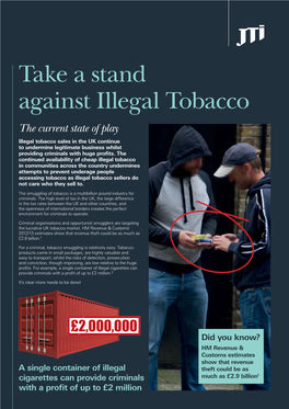 Take a Stand Against Illegal Tobacco