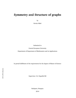 Symmetry and Structure of Graphs