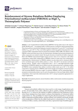 Reinforcement of Styrene Butadiene Rubber Employing Poly(Isobornyl Methacrylate) (PIBOMA) As High Tg Thermoplastic Polymer