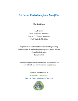 Methane Emissions from Landfills