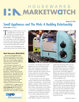 Small Appliances and the Web: a Budding Relationship by Perry James, the NPD Group, Inc