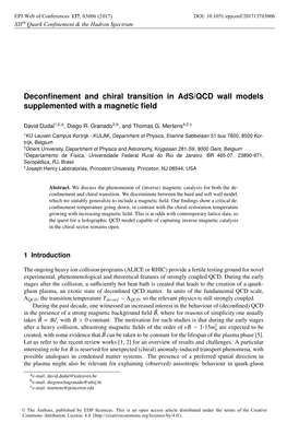 Deconfinement and Chiral Transition in Ads/QCD Wall Models