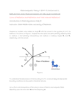 EMT UNIT 1 (Laws of Reflection and Refraction, Total Internal Reflection).Pdf