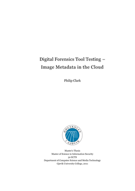 Digital Forensics Tool Testing – Image Metadata in the Cloud