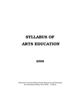 Syllabus of Arts Education