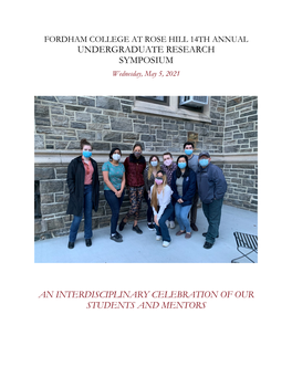 2021 Undergraduate Research Symposium Program