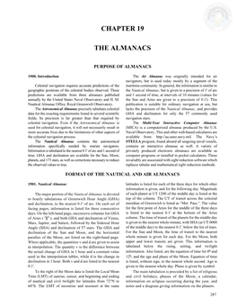 Chapter 19 the Almanacs