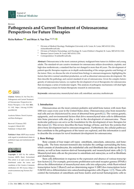 Pathogenesis and Current Treatment of Osteosarcoma: Perspectives for Future Therapies