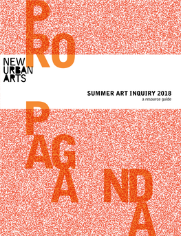 SUMMER ART INQUIRY 2018 a Resource Guide P AG a ND A