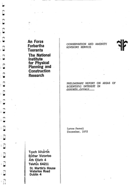 A Preliminary Report on Areas of Scientific Interest in County Offaly