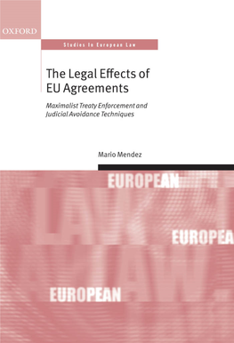 Legal Effects of Eu Agreements