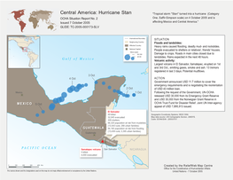 Central America: Hurricane Stan "Tropical Storm "Stan" Turned Into a Hurricane (Category OCHA Situation Report No