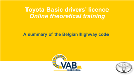 Online Theoratical Training Basic Driver's Training