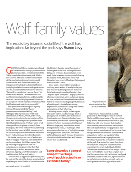 Wolf Family Values