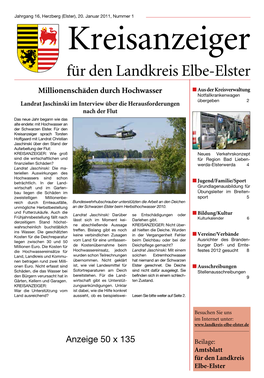 Amtsblatt Für Den Landkreis Elbe-Elster 2 Kreisanzeiger Für Den Landkreis Elbe-Elster Nr
