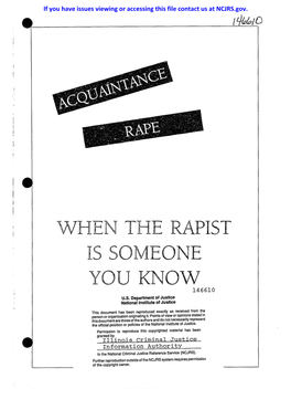 Acquaintance Rape Is a Sexual Assault Crime Committed by Someone Who Knows the Victim