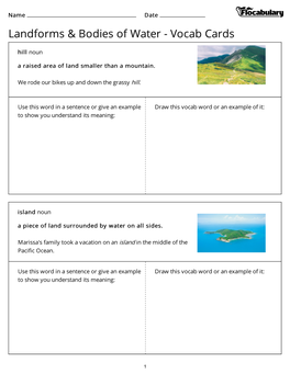 Landforms & Bodies of Water