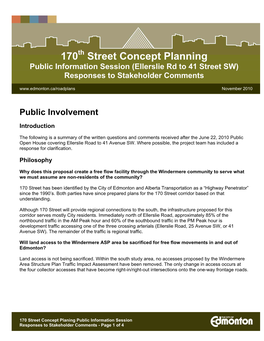 170 Street Planning Study (Ellerslie Rd- 41 Ave