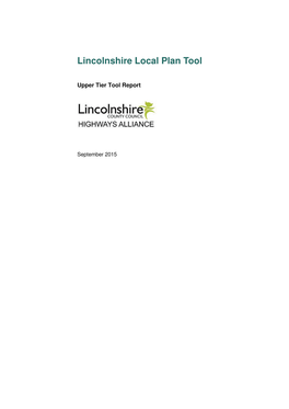 Lincolnshire Local Plan Tool