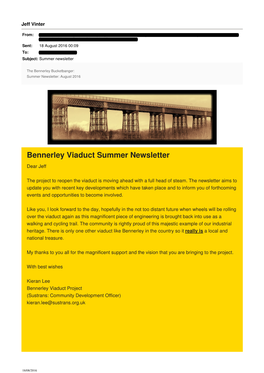 Bennerley Viaduct Summer Newsletter