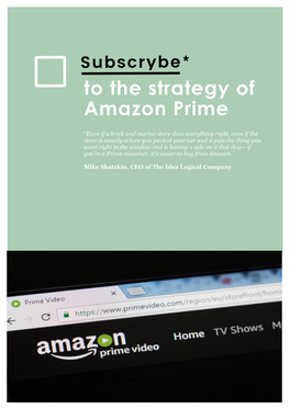 To the Strategy of Amazon Prime