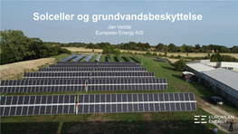 Solceller Og Grundvandsbeskyttelse