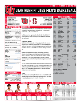 Utah Runnin' Utes Men's Basketball