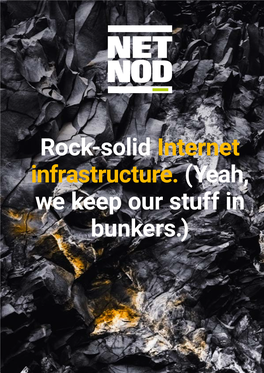 Rock-Solid Internet Infra Structure. (Yeah, We Keep Our Stuff in Bunkers.)