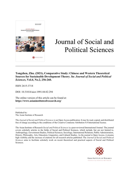 Journal of Social and Political Sciences