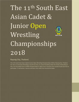 The 11Th South East Asian Cadet & Junior Open Wrestling