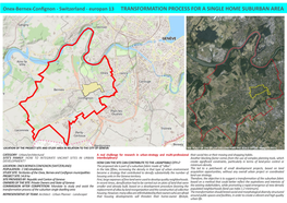 Onex-Bernex-Confignon - Switzerland - Europan 13 TRANSFORMATION PROCESS for a SINGLE HOME SUBURBAN AREA