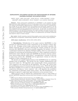 Arxiv:1510.00844V3 [Cs.DC] 16 Nov 2016 Splitting (As Opposed to Replicating) Input Submatrices Across Processor Layers