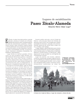 Paseo Zócalo-Alameda Eduardo Mario César Lugo*