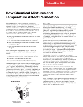 How Chemical Mixtures and Temperature Affect Permeation