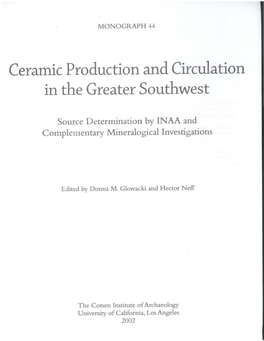 Ceramic Production and Circulation in the Greater Southwest