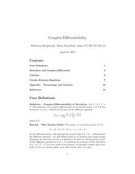 Complex-Differentiability