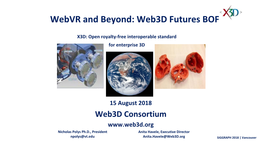 Web3d-X3D-SIGGRAPH 2018 Xr Futures.Pdf