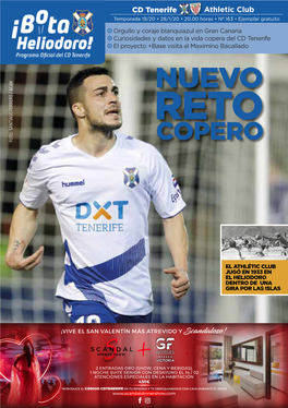 CD Tenerife Athletic Club Temporada 19/20 • 28/1/20 • 20.00 Horas • Nº 163 • Ejemplar Gratuito