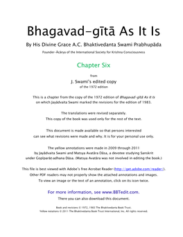 Bhagavad-Gītā As It Is by His Divine Grace A.C