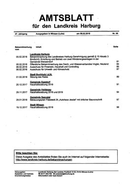 AMTSBLATT Für .Den Landkreis Harburg