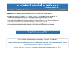 Investigating Grasslands All Across the World from ESRI India Geo-Inquiry Team